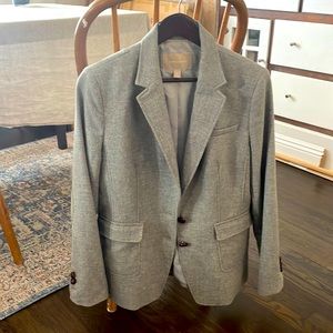 Banana Republic grey tweed wool suit jacket blazer 🧥12